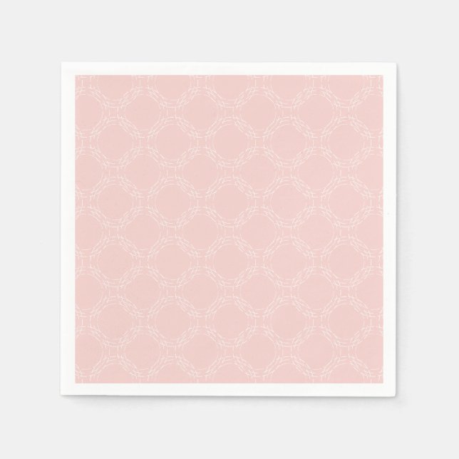 Pastell Rosa Cirkelmönster Pappersservett (Framsidan)