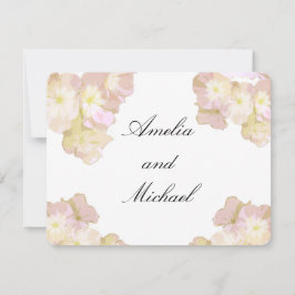 Pastell Rosa & Crème Blommig Bröllopsinbjudan Inbjudningar