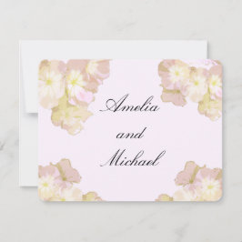 Pastell Rosa & Crème Blommig Bröllopsinbjudan Inbjudningar