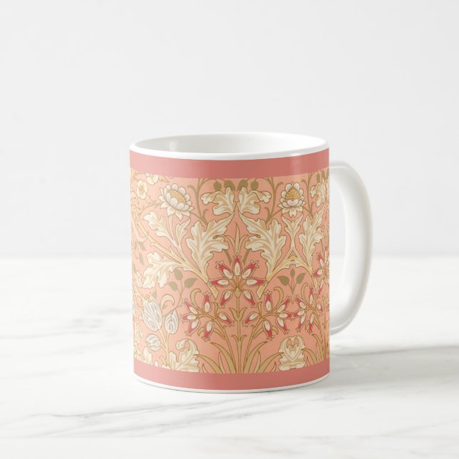 Pastell Rosa Dekorativa Blommor  Kaffemugg (Framsida höger)