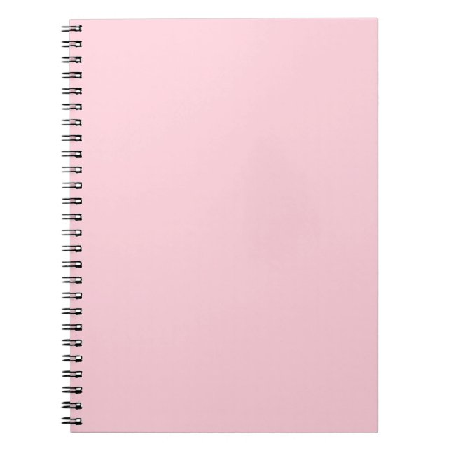 Pastell Rosa Enfärgad Minimalistisk Anteckningsbok (Framsidan)