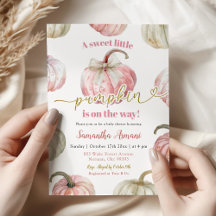Pastell Rosa Flick Pumpa Baby Shower