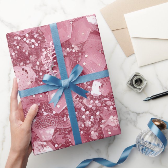 Pastell Rosa Glitter Presentpapper (Gifting)
