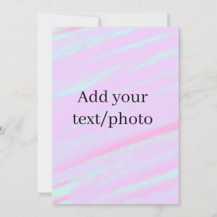 Pastell rosa grön lägg till foto text vattenfärg r inbjudningar