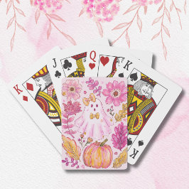 Pastell Rosa Halloween Spöke Casinokort