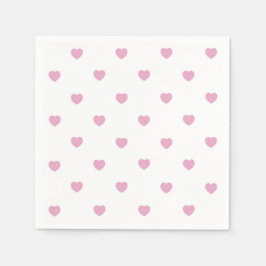 Pastell rosa hjärtan, pappersservetter för Alla hj