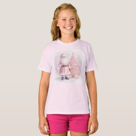 Pastell Rosa Jul Tomte T Shirt