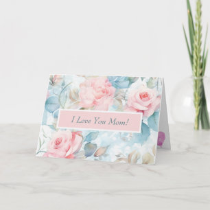 Pastell Rosa Kram Personlig Morsdagskort Kort
