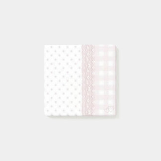 Pastell Rosa Lapptäcke Underlägg Post-it Block