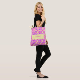 Pastell Rosa Lila Geometrisk Pixelblocksmönster Tygkasse