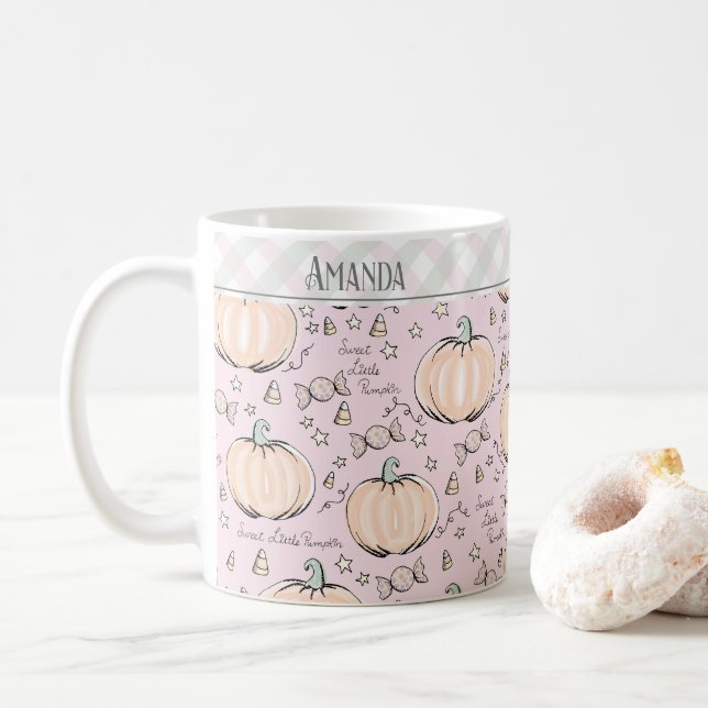 Pastell Rosa Liten Pumpa Barn Mugg (Med munk)