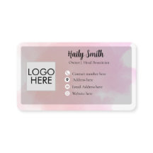 Pastell Rosa & Mauve Gradient Modern Visitenkort