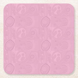 Pastell Rosa Morsdags Kollektion Underlägg Papper Kvadrat