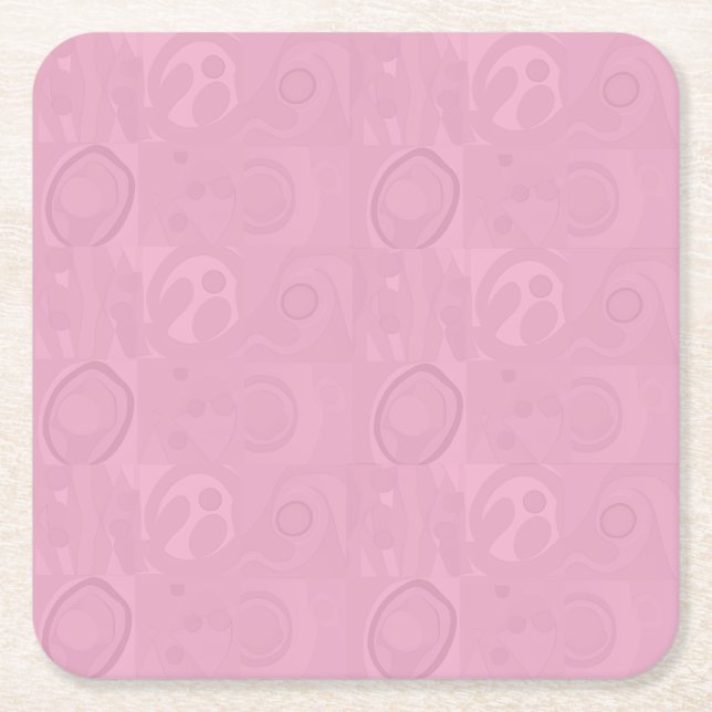 Pastell Rosa Morsdags Kollektion Underlägg Papper Kvadrat (Framsidan)