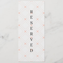 Pastell Rosa och Crème Geometrisk Reserverad Stol Meny