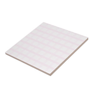 Pastell Rosa Och Rose Quartz Rosa Gingham Mönster Kakelplatta