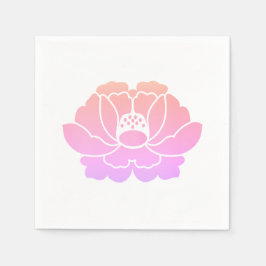 pastell rosa peony blomma pappersservett