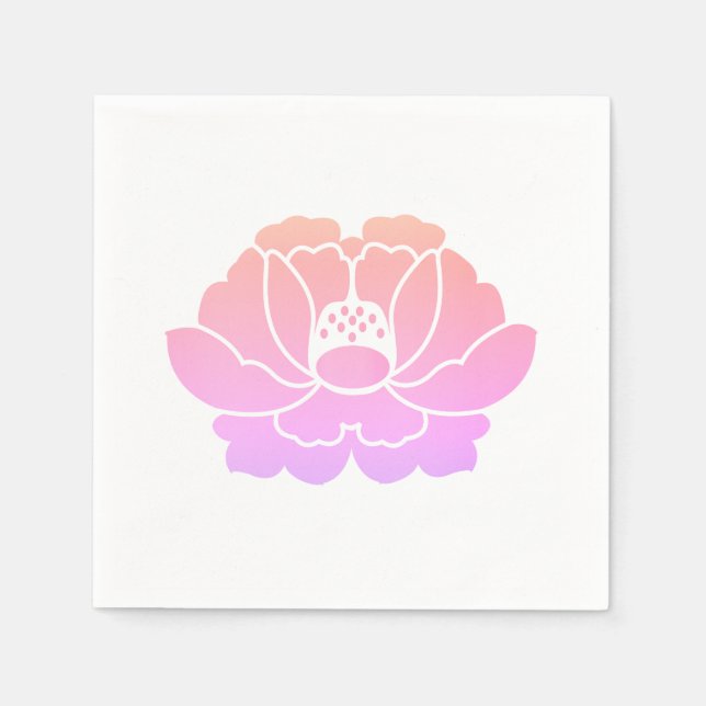 pastell rosa peony blomma pappersservett (Framsidan)