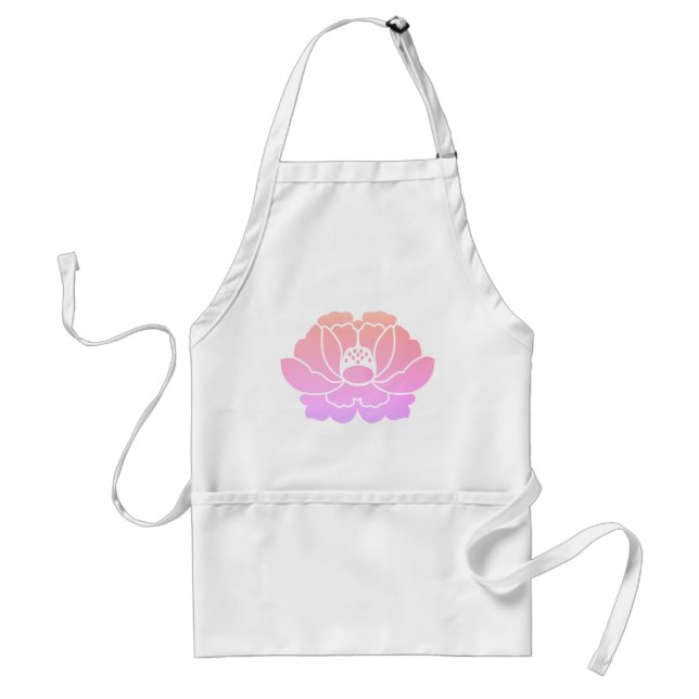 pastell rosa peony förkläde (Framsidan)