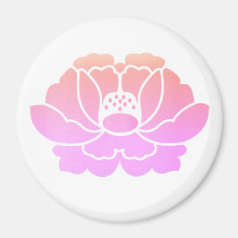 pastell rosa peony magnet