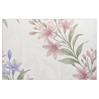 Pastell Rosa Purpur Lilja Sömlös Blommig Tygmönste Tyg