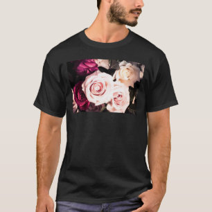 Pastell Rosa Ros Fotografering Herr T Shirt
