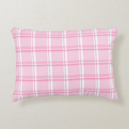 Pastell Rosa Rutig Prydnadskudde