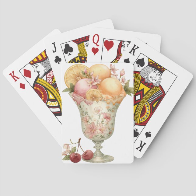 PASTELL ROSA & SKARLAD SOMMARGLASS CASINOKORT (Baksidan)