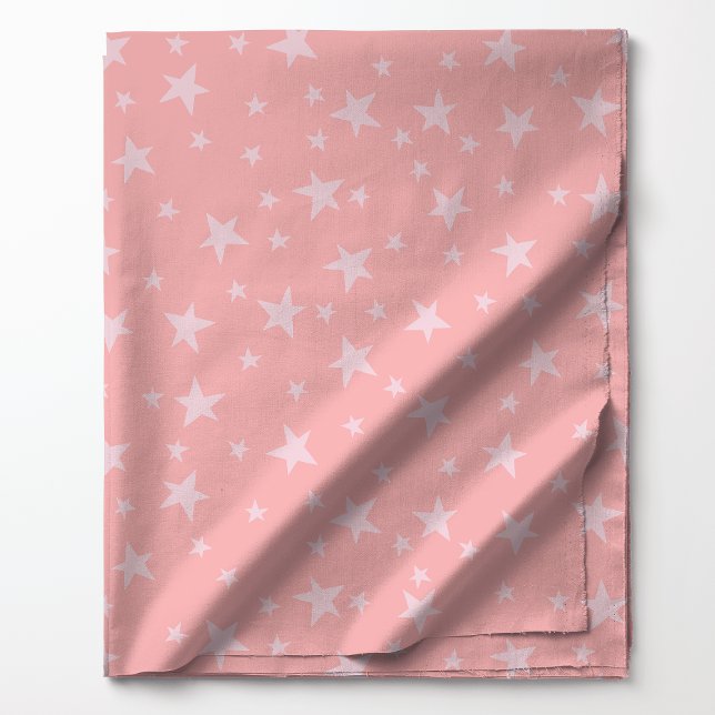 Pastell Rosa Stjärnhimmel Celestialt Mönster Tyg (Skapare uppladdad)