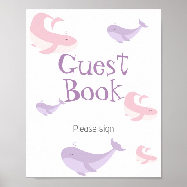 Pastell Rosa Syrlilja Valbok för Gäster Poster (Framsidan)