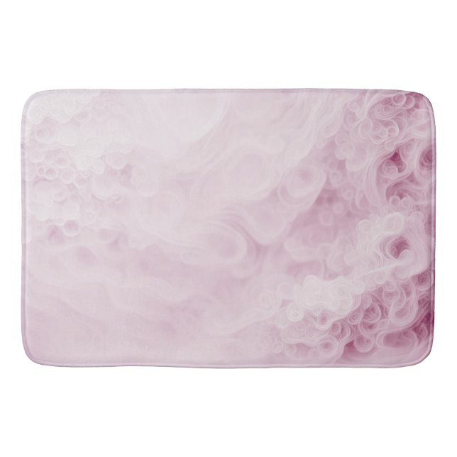 Pastell Rosa Virvel Abstrakt Badrumsmatta (Framsidan)