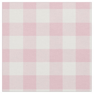 Pastell Rosa & Vit Rutig Gingham Tyg