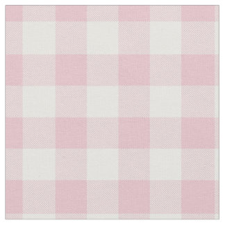 Pastell Rosa & Vit Rutig Gingham Tyg