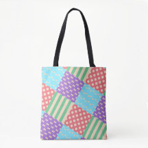 Pastell Rutig Randig Rosett Geometrisk