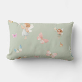 Pastell Sagomönster Söt Fjäril Barnkammardesign Lumbarkudde