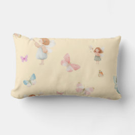 Pastell Sagomönster Söt Fjäril Barnkammardesign Lumbarkudde