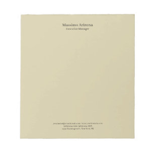 Pastell Sand Enkel Professionell Modern Minimalist Anteckningsblock