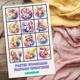 Pastell Skogs Fantasivarelser Kalender