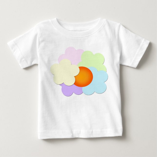Pastell Solnedgång Baby T-Shirt (Framsida)