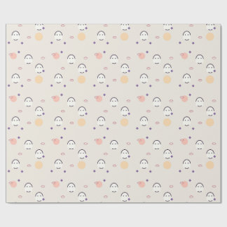 Pastell Spöklik Kust Spök Mönster Presentpapper