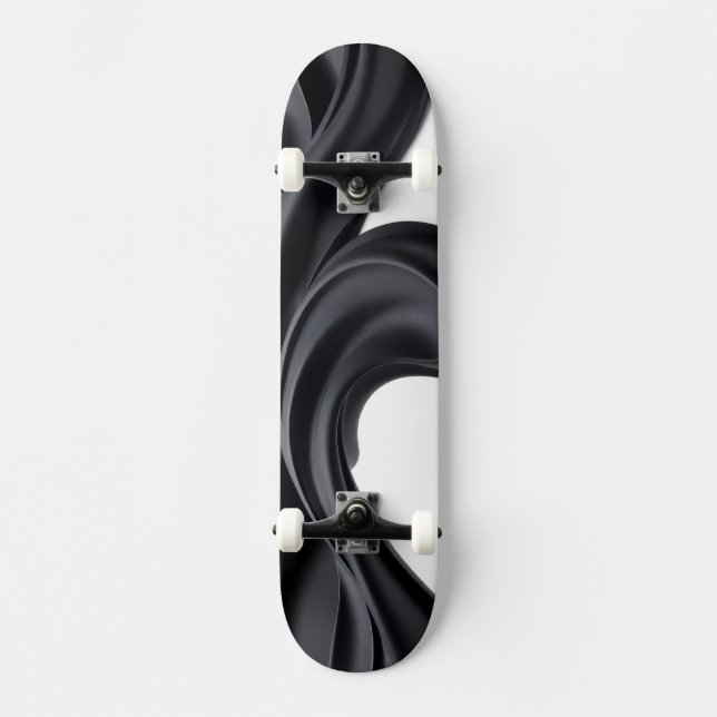 Pastell svart färg mini skateboard bräda 18,5 cm (Framsida)