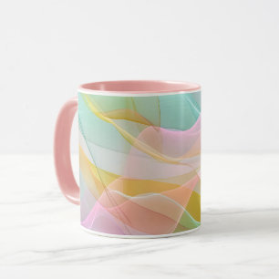 Pastell symfoni av flytande tunna band mugg
