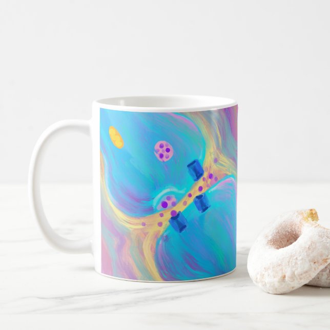 Pastell Synaps Kaffemugg (Med munk)