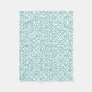 Pastell Teal Geometriskt Mönster Kalla Cirklar Kon Fleecefilt
