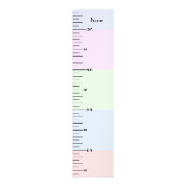 Pastell Tillväxtdiagram Lägg till Barnets Namn Läg Fototryck