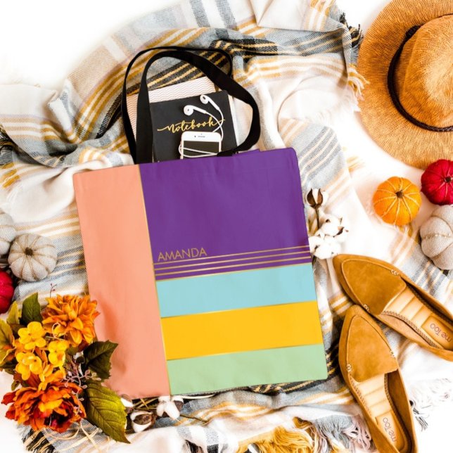 Pastell Trendig Stylish Chic Färgrik Tygkasse (Skapare uppladdad)