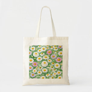 Pastell Tusensköna och Kamomill Vildblomsterträdgå Tygkasse