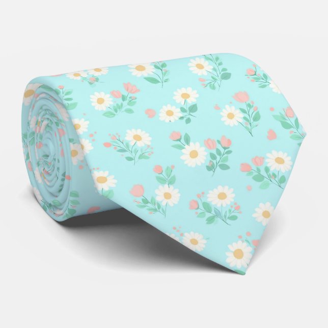 Pastell Tusenskönaspridningsmönster Slips (Rullad)