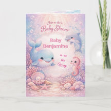 Pastell Under havet Baby Shower Flicktema Hav Ocea