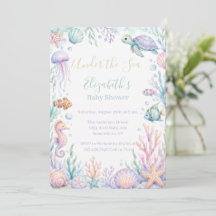 Pastell Under Havet Baby Shower 